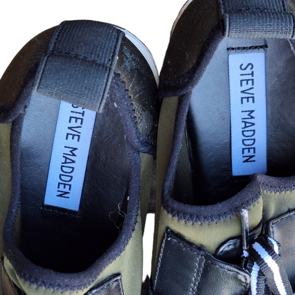 Steve Madden "Arctic" army green sneakers size 8US - Picture 6 of 10